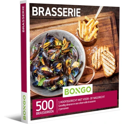 Afbeelding van Bongo Bon Brasserie Cadeaubon Cadeaukaart cadeau voor man of vrouw 500 brasseries en restaurants