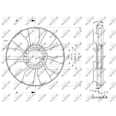 Afbeelding van NRF 49843 Koelventilator