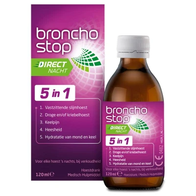Afbeelding van Bronchostop Direct nacht Hoestdrank voor directe verlichting van elke hoest de 120 ml