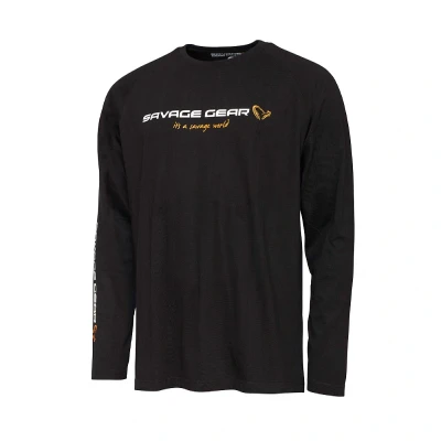 Afbeelding van Savage Gear Signature Logo Long Sleeve T Shirt Black Caviar L Viskleding