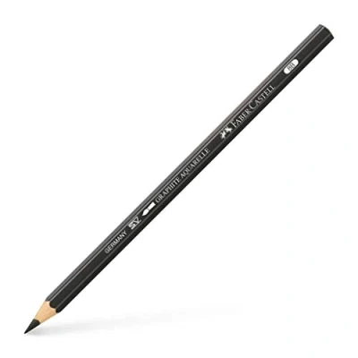 Afbeelding van Potlood Faber Castell Graphite Aquarelle Aquarel Zwart Zeshoekig 8B (6 Stuks)