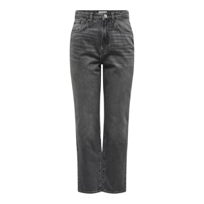 Afbeelding van ONLY Straight leg jeans, Dames, Maat: 25x30, Dark grey denim