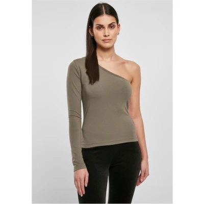 Afbeelding van Urban Classics Longsleeve Longsleeve, Dames, Maat: 5XL, Olive