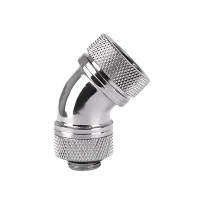 Image de Thermaltake Pacific G1/4 PETG Tube 45 Degree Compression Adaptateur de raccordement du système refroidissement par liquide chrome