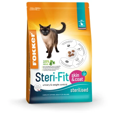 Afbeelding van Fokker Steri Fit Skin &amp; Coat Kattenvoer 2.5 kg