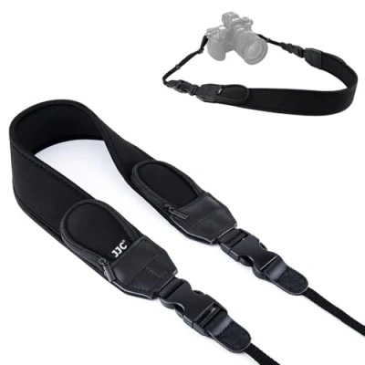 Afbeelding van JJC Brede neopreen nekband met snelontgrendelingsclip/kleine pakketten voor DSLR en spiegelloos