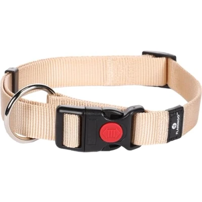 Afbeelding van Hond Halsband Ziggi Beige L 45 65cm 25mm