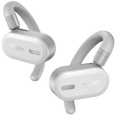Afbeelding van TOZO O2 Écouteurs sans fil à oreilles ouvertes avec réglage multi angulaire, Bluetooth 5.3 conception double axe pour un confort durable, appels d&#039;une clarté cristalline la conduite, Blanc