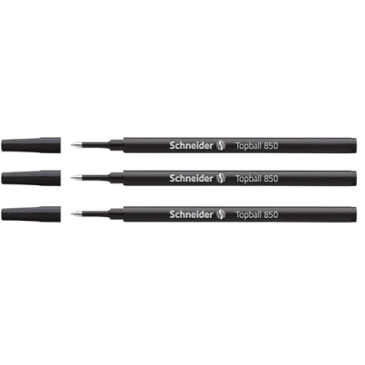 Image de SCHNEIDER Lot de 10 RECHARGES POUR stylo roller à encre TOPBALL 850, noir