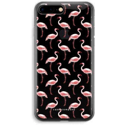 Afbeelding van Case Company® hoesje geschikt voor iPhone 7 PLUS Flamingo Soft Cover Telefoonhoesje Bescherming aan alle Kanten en Schermrand