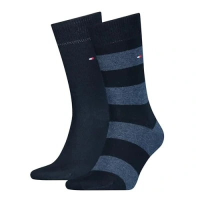 Image de Tommy Hilfiger Chaussettes (Lot de 2) Homme, Bleu (Jeans 356), 39 42 EU