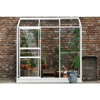 Afbeelding van Muurkas Emma II 194x69x194 cm Wit Veiligheidsglas