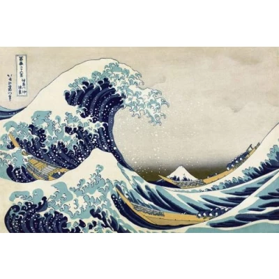 Image de Poster Katsushika Hokusai Great Wave Of Kanagawa 61 cm x 91,5