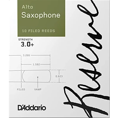 Image de D&#039;Addario DJR10305 Anches Reserve saxophone alto, force 3+, boîte de 10