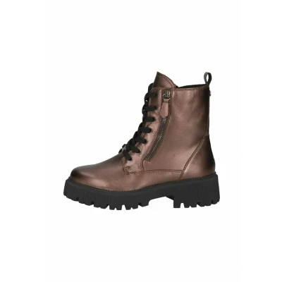 Afbeelding van Caprice Enkellaarsjes met plateauzool, Dames, Maat: 41, Dk brown Schoenen