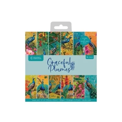 Afbeelding van CC Graceful Plumes Paperpad 15x15 cm