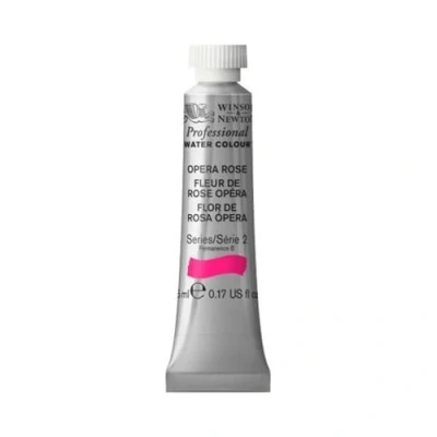 Afbeelding van Winsor &amp; Newton Professionele aquarelverf Aquarelverf, hoge helderheid, lichtecht, archiefkwaliteit, tube van 5 ml, kleur Opera ROW roze