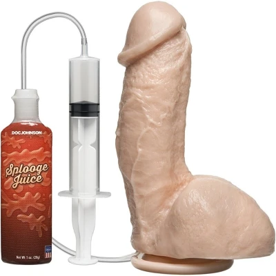 Afbeelding van Spuitende Dildo met Dikke Balzak Huidskleur