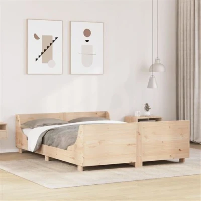 Image de vidaXL Cadre de lit sans matelas 140x200 cm bois massif pin