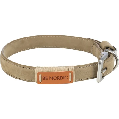 Afbeelding van Trixie Be Nordic Leren halsband Zand/beige XS S