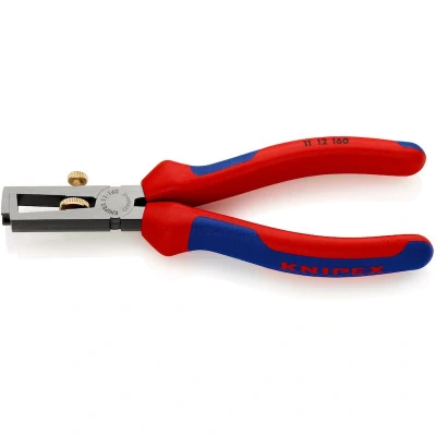 Image de KNIPEX 11 12 160 pince à dénuder universelle avec poignées multi composants noir atramentisé mm