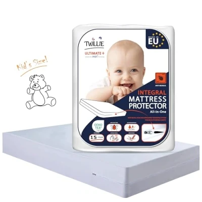 Afbeelding van Twillie Integrale matrashoes, 80 x 160 15 cm, waterdicht, hoogwaardige kwaliteit, anti bedwantsen, Oeko Tex® matrasbeschermer, AEGIS®, behandeling tegen mijten, bacterieel, gemaakt in de EU