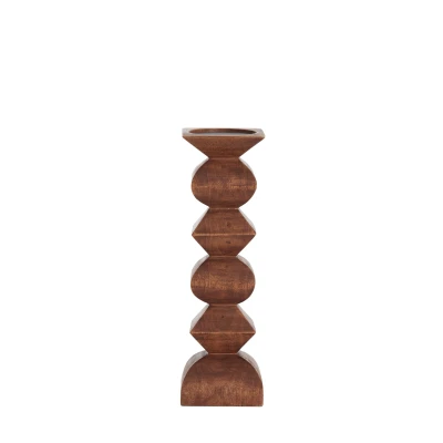 Afbeelding van Light &amp; Living Kandelaar ALVERCA Ø10.5x33.5cm Bruin