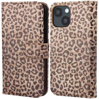 Afbeelding van imoshion Hoesje Geschikt voor iPhone 14 Design Bookcase smartphone Leopard Mood