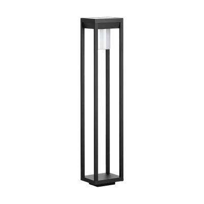 Afbeelding van EGLO Martano Sokkellamp Buiten Solar 80 cm Bewegingssensor &amp; Dag en nachtsensor Zwart Wit