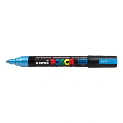 Image de Uni ball Posca Marqueur pointe moyenne conique Bleu métal