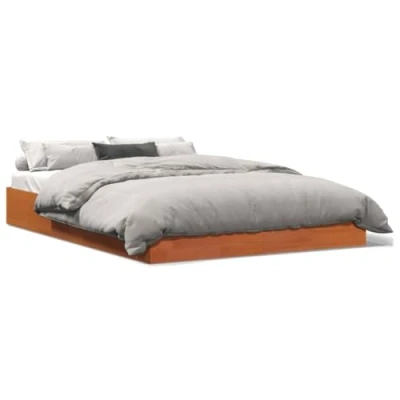 Image de vidaXL Cadre de lit sans matelas cire marron 160x200cm bois pin massif844426