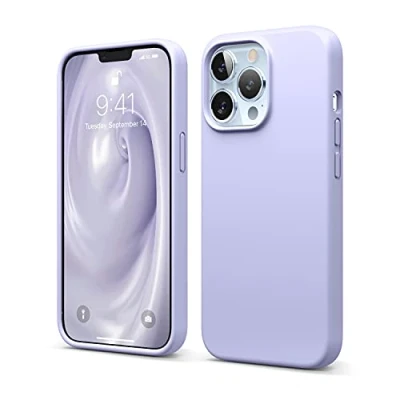 Afbeelding van elago Hoesje van vloeibare siliconen compatibel met iPhone 13 Pro (6,1 inch) beschermhoes gemaakt premium volledige bescherming, schokbestendig, 3 structuren, zachte microvezel