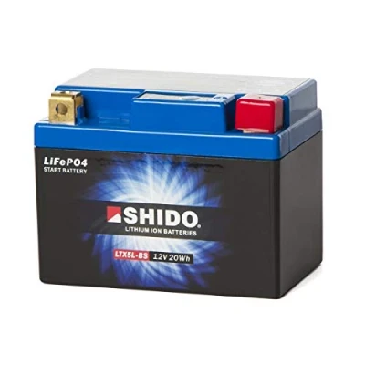 Image de Batterie 12v 1,6 ah ltx5l bs shido lithium ion prete a l&#039;emploi (lg113xl70xh105) remplace yb5l b ytx5l