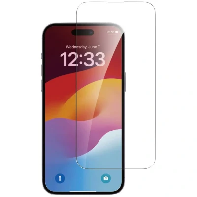 Afbeelding van 4smarts, getemperd glas beschermende folie Geschikt voor iPhone 15 Pro Max Hardheid 9H Tweede glas, Transparant