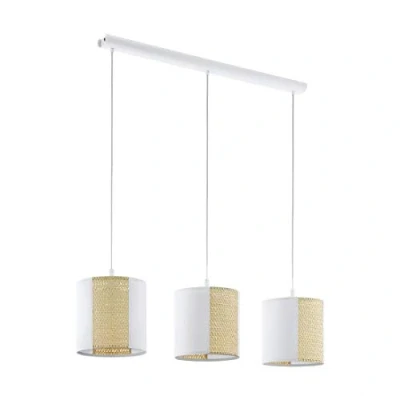 Afbeelding van EGLO Arnhem Hanglamp E27 102 cm Hout Wit/Bruin