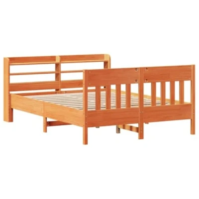 Afbeelding van vidaXL Bedframe zonder matras massief grenenhout wasbruin 150x200 cm