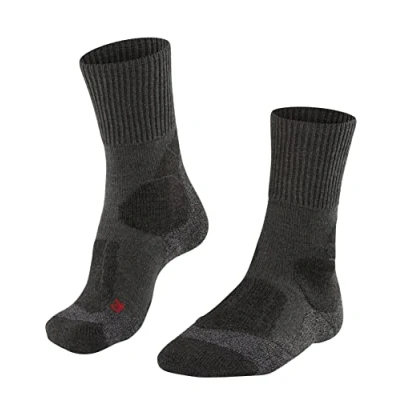 Image de FALKE TK1 Adventure M SO laine épaisses anti ampoule 1 paire, Chaussettes de randonnée Homme, Gris (Asphalt Melange 3180), 39 41