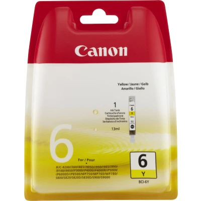 Afbeelding van Canon BCI 6 Inktcartridge / Geel