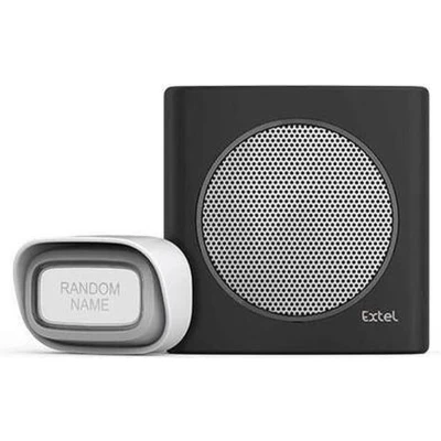 Afbeelding van Extel diBi flash soft black draadloze deurbel