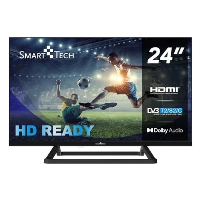 Afbeelding van Smart Tech 24HN01V3 HD LED TV 24 inch (60 cm) Triple Tuner Dolby Audio H.265 HDMI USB, Resolutie: 1366 (H) x 768 (V) Hotel Mode