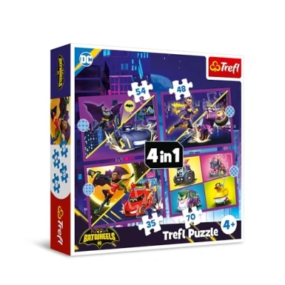 Afbeelding van Trefl 4 in 1 puzzel Warner Batwheels (48 onderdelen)
