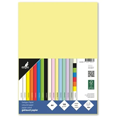 Afbeelding van Papier Kangaro, Pastel Geel