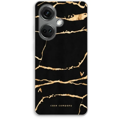 Afbeelding van Case Company® hoesje geschikt voor OnePlus Nord CE 3 Gouden marmer Soft Cover Telefoonhoesje Bescherming aan alle Kanten en Schermrand