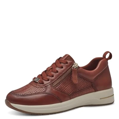 Afbeelding van Tamaris 8 83701 42 damessneakers, Cognac.