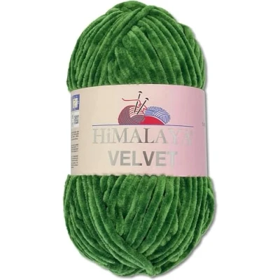 Afbeelding van Himalaya Velvet Dolfijnwol, 100 g, 40 kleuren om uit te kiezen, chenille breigaren, pluizige garen, glans, accessoire, kleding, dekens (90060, groen)