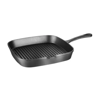 Afbeelding van Vogue vierkante gietijzeren inductie grillpan 24,1cm