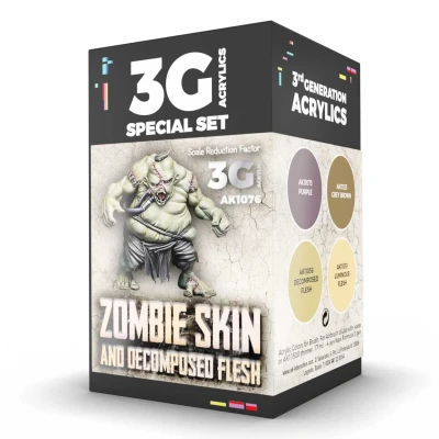 Afbeelding van Zombie Skin Wargame Color Set 4 kleuren 17ml AK1076