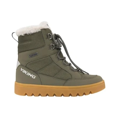 Afbeelding van Viking Fleek WARM GTX ZIP Unisex Veterlaarzen voor kinderen, Maat: 33, Pine/olive Kunststof/ textiel
