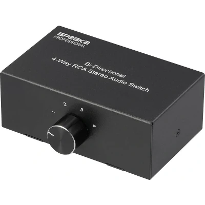 Afbeelding van SpeaKa Professional Cinch audio switch 1 + 4 poorten Met audiopoorten