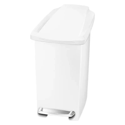 Afbeelding van Simplehuman Slim Prullenbak 10 l Kunststof Wit